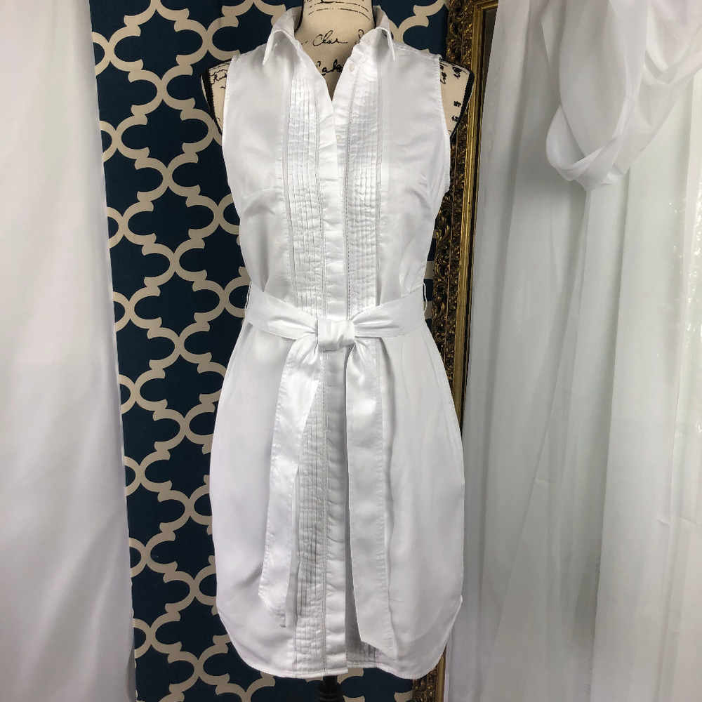 Sleeveless Oxford Shirtdress